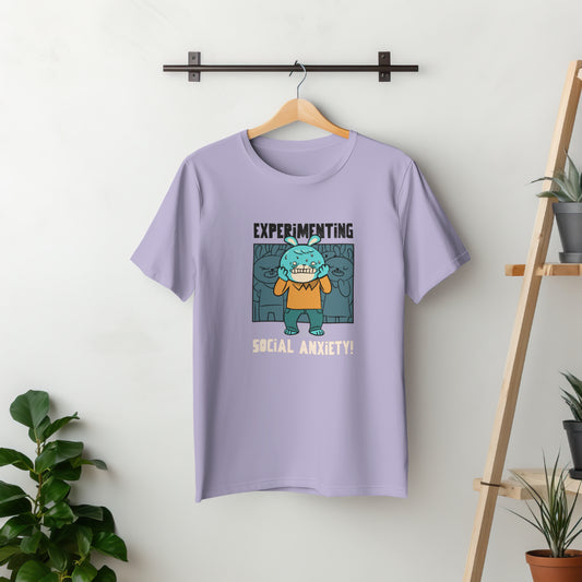 Unisex Supima Regular Fit Tshirt - Experimenting with Social Anxiety