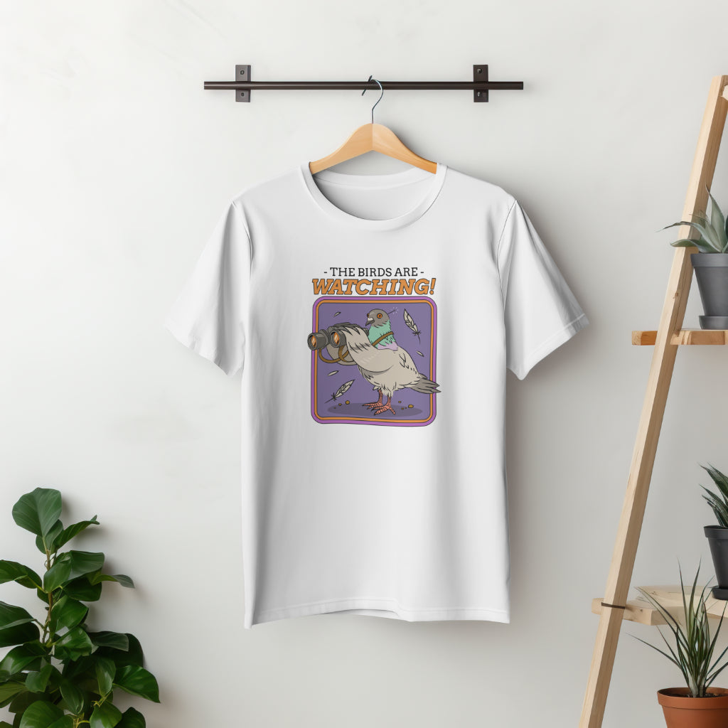 Unisex Supima Regular Fit Tshirt - Birds are Spy Period