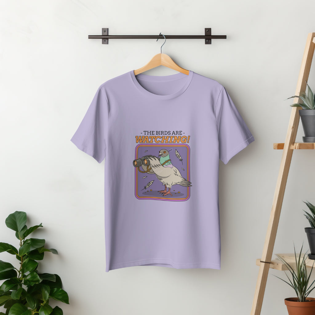 Unisex Supima Regular Fit Tshirt - Birds are Spy Period