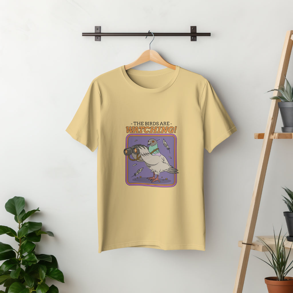 Unisex Supima Regular Fit Tshirt - Birds are Spy Period